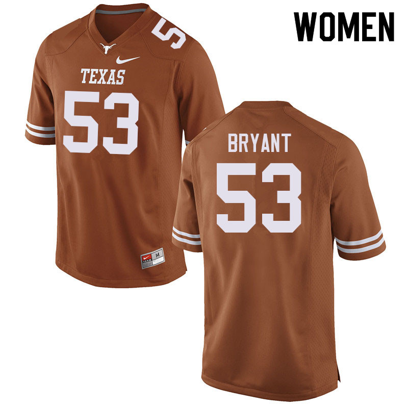 Women #53 Aaron Bryant Texas Longhorns College Football Jerseys Sale-Orange